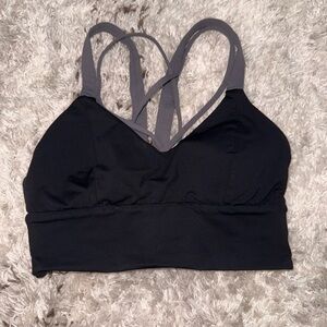 Black/gray Lululemon sports bra